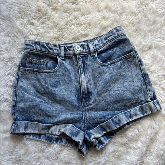 American Apparel Acid Wash Jean Shorts - Picture 1 of 6